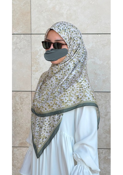 Qalortex Scarf Meyra Desen B.boy Eşarp - Çağla
