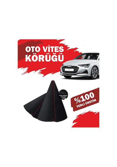 Ford Transit Siyah Deri Özel Tasarım Kırmızı Spor Dikiş Vites Körüğü Renkli