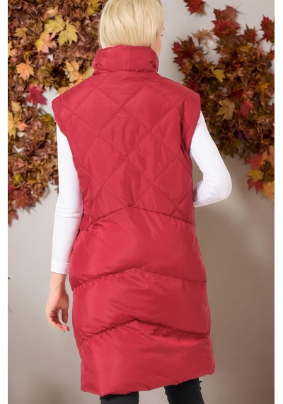 Z6743 Dewberry Bayan Yelek-düz Bordo Düz Bordo