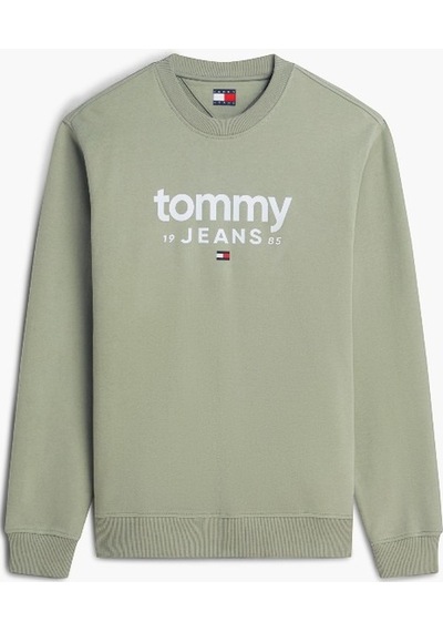 Tommy Hilfiger Tjm Graphıc Crewneck Ext Erkek Yeşil Sweatshirt - Dm0dm23392