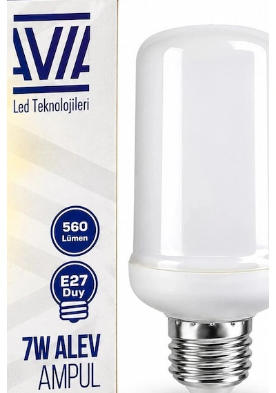 Alev Efektli Led Ampul 7w E27 Duy 560 Lümen Ip20 Koruma Dekoratif Lamba Bx-316947