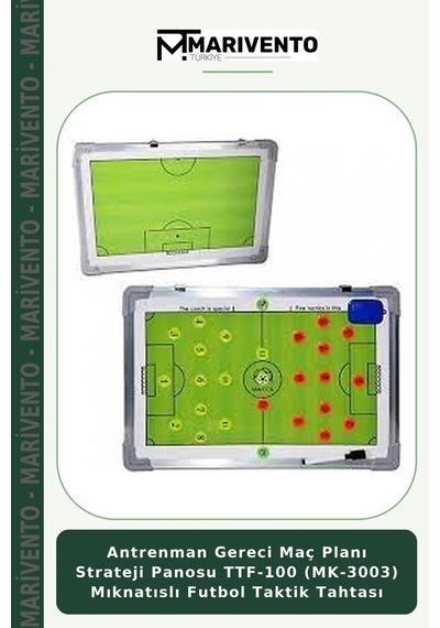 Antrenman Gereci Maç Planı Strateji Panosu Ttf-100 Mk-3003 Mıknatıslı Futbol Taktik Tahtası