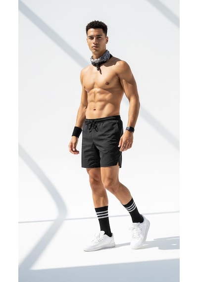 Plus Scorpion Unisex Tenis Çorabı 3 Lü Set Pamuklu, Nefes Alabilir, Günlük & Spor Kullanımına Uygun Siyah Çorap Siyah
