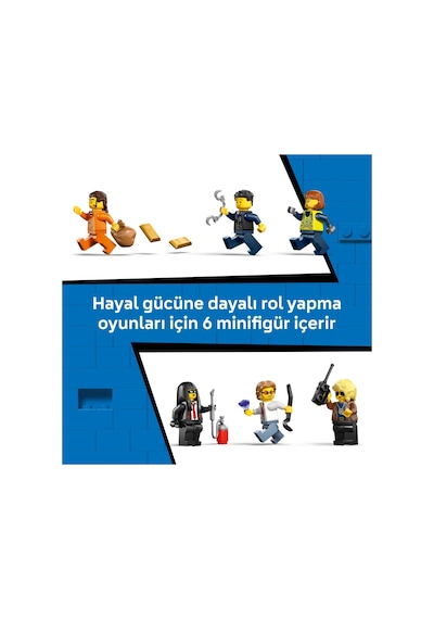 LEGO® City Polis Treni Soygunu 60508 – 7 Yaş ve Üzeri Çocuklar için 6 Minifigür İçeren Yaratıcı Oyuncak Yapım Seti (1313 Parça)