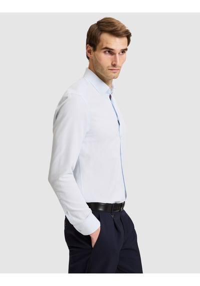 Pierre Cardin Açık Mavi Slim Fit Dokulu Uzun Kollu Gömlek 50333820-vr003