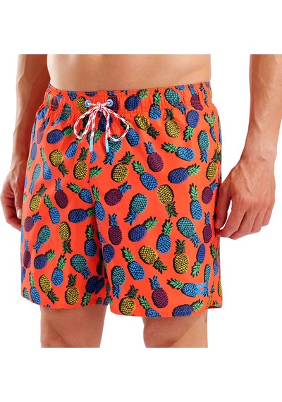 Arena Water Prints Beach Erkek Turuncu Deniz Şortu 007153350