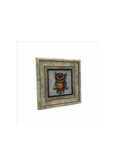 Baykuş Baskılı Taş Tablo 20x20