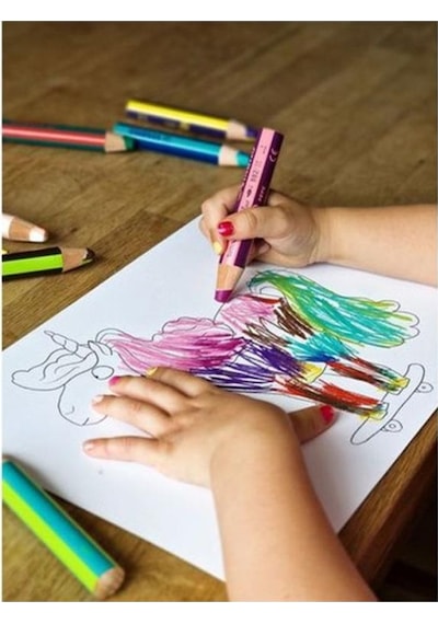 Stabilo Woody 3in1 Duo Kuru Boya 10 Renk Eo882/10-2 Çok Renkli