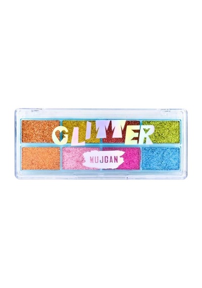 8 Renk Yaz Glitter Far Paleti - 2'li Set Çok Renkli