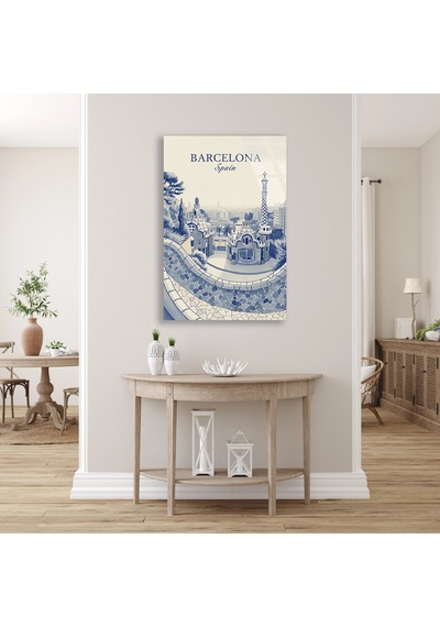Barcelona İspanya - Cam Tablo - Deg1494 35 X 50 Cm