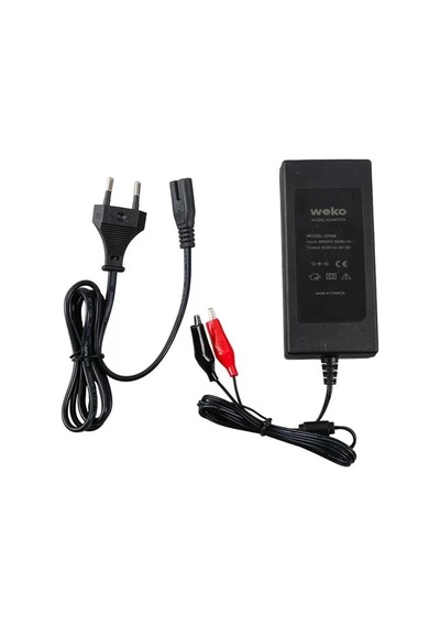 Hubrendy Sh Weko 12.6 Volt - 3 Amper Krokodil Uçlu Ledli Yerli Üretim Masaüstü Şarj Adaptörü