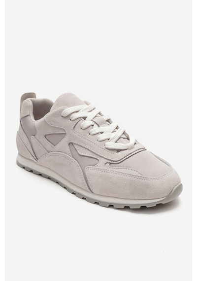 Luvishoes Sahra Buz Süet Hakiki Deri Kadın Sneaker Buz