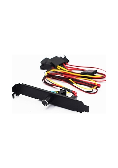 Prestigegoods Masaüstü Pc Fan Hızı Denetleyici, 3 Yollu Pcı Bit Fan Hub, Kademesiz Hız Ayarı