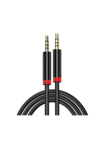 Lexroo Örgü Tasarımlı Aux Audio Kablo 3.5mm 3m - Siyah