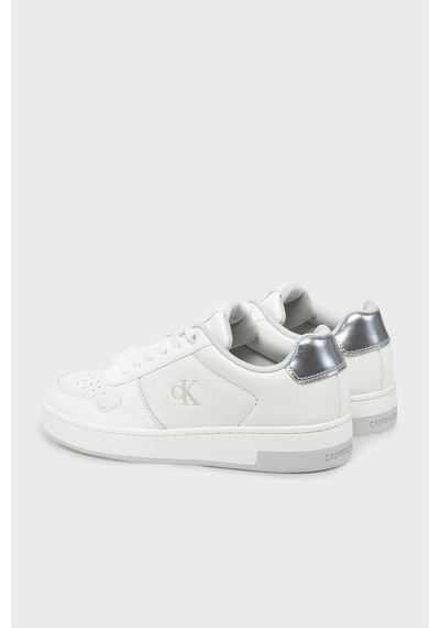 Calvin Klein Bayan Ayakkabı Yw0yw01765 0lı Beyaz-gümüş Beyaz-gümüş Beyaz - Gümüş