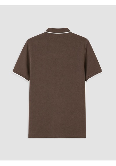 Lcwaıkıkı Classic Kahverengi Standart Fit Polo Yaka Erkek Tişört