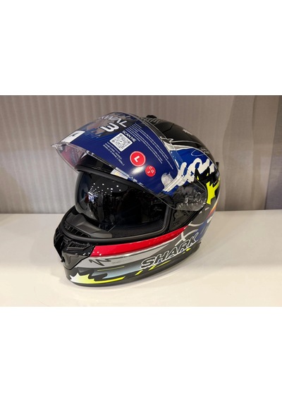 Kask Shark D-skwal 3 Streetrush Siyah Mavi Krom Siyah/mavi/krom