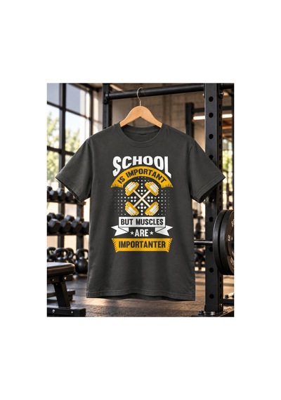 Segungear School Erkek Regular Fit Baskılı Spor Tişört Gri - 931637380 Gri