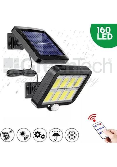 Greentech GT-SL05 Güneş Enerjili 160 CoB LED Aydınlatma