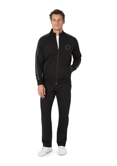 Pierre Cardin 7130 Erkek Uzun Kollu Dik Yaka Eşofman Takımı-siyah Siyah