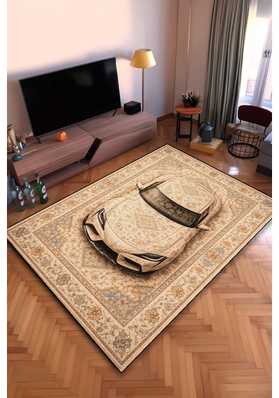 Toyota Supra Araba Desenli Halı Dijital Baskı Yıkanabilir Kaymaz Taban Leke Tutmaz Çok Renkli1