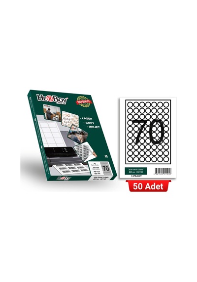 Herboy Hb-1125 25 X 25 Mm A4 Laser Etiket 50 Adet