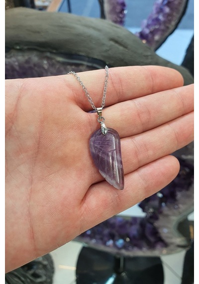 Ametist Doğal Taş Kolye Pozitif  , Güç , Yaşam si Aa Kalite % 100 Doğal Taş Pembe