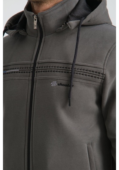 Shooter Sportswear Shooter Erkek Premium Kışlık Eşofman Takımı Regular Kapüşonlu Füme