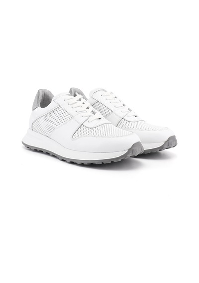 Gönderi(R) Gönderi R Erkek Beyaz Bağcıklı Hakiki Deri Comfort Sneaker Ddma80338312