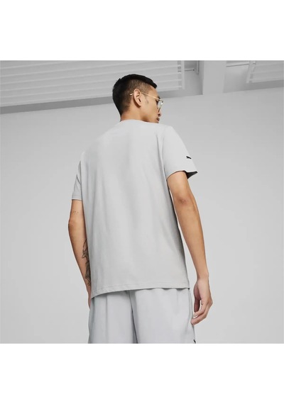 Puma Mapf1 Ess Logo Tee Gri Erkek T-shirt Siyah