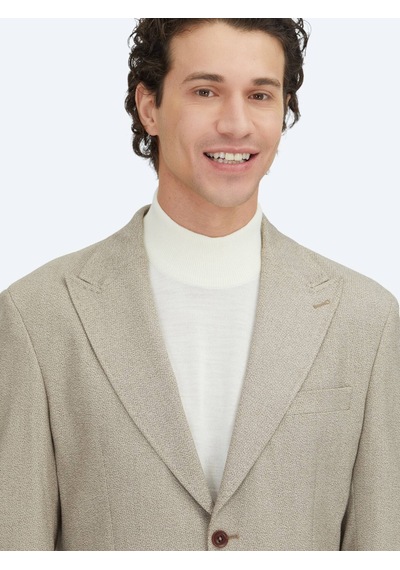 Kip Kahverengi Kareli Modern Fit Ceket Kahverengi