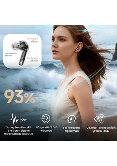 Soundpeats Air5 Pro + Hi-res Ldac Hybrid Anc Tws Bluetooth 5.4 Kulak İçi Kulaklık