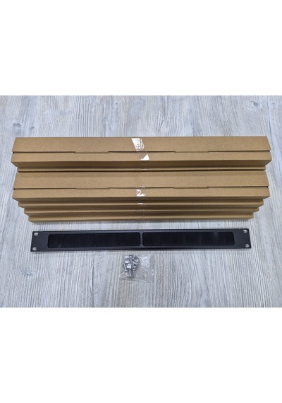 19 Rack Kabinet İçin 1 U Fırçalı Kablo Organizer 5 Adet