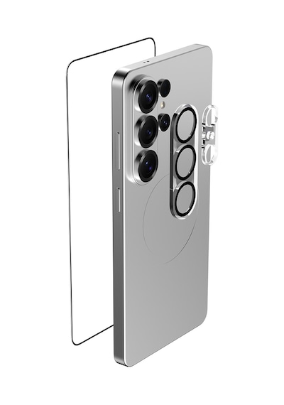 Samsung Uyumlu Galaxy S26 Ultra Raptic 2in1 Bundle Kit İz Bırakmayantemperli Ekran Ve Lens Koruyucu Set Şeffaf