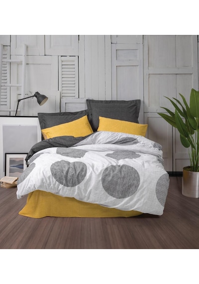 Cotton Box Modern Tek Kişilik Nevresim Takımı Dappled Sarı