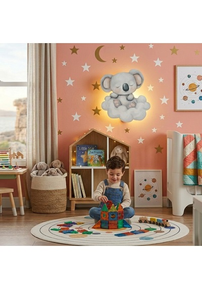 Missidea Pamuk Bulut Koala Lamba Beyaz - Gri