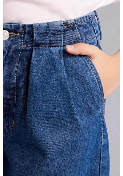 Defacto Wıde Leg Geniş Paça Jean Pantolon Kız Çocuk G9426a826smnm28 Mavi-nm28