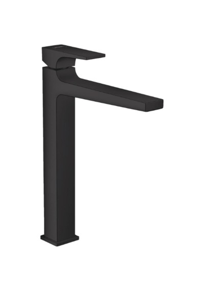 Hansgrohe Metropol Tek Kollu Lavabo Bataryası 260 Çubuk Volan, Bas- Aç Gider Seti İle, Çanak Lavabolar İçin Satin Siyah Siyah
