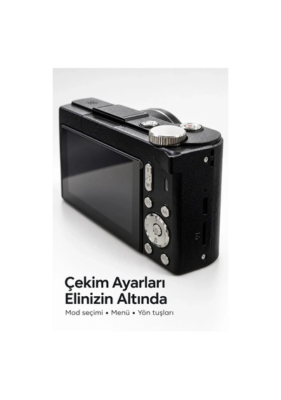 Ers- 3 İnç Ekranlı Vlog Kamerası Type C Şarjlı Dijital Fotoğraf Makinesi