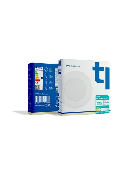 Redeem C12W Downlight, Titreşimsiz, Göz Konforu, 792 Lümen, Doğal Beyaz, 4000 Kelvin Beyaz