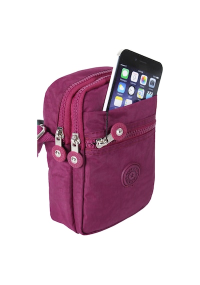 M 227 Mega Bag Krinkıl Kumaş Unisex Küçük Omuz Çantası, Telefonluk Bordo