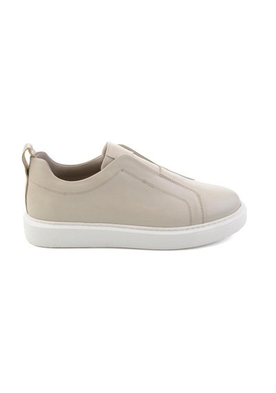 Bambi Bej Napa Hakiki Deri Erkek Sneaker E01774008043