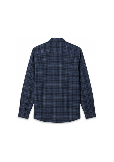 Lcwaıkıkı Classic Mavi Regular Fit Yün Karışımlı Gabardin Erkek Ekose Gömlek