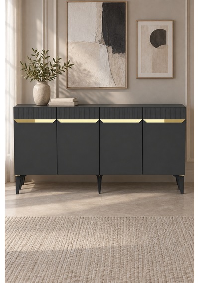 Ka1544ag Duma Konsol Antrasit-gold 150cm Antrasit - Gold