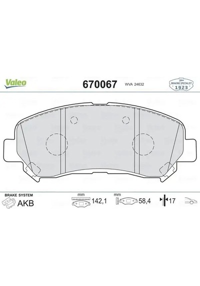 Nissan Qashqai J10 On Fren Balatasi 1.6 2007-2013 Valeo 670067