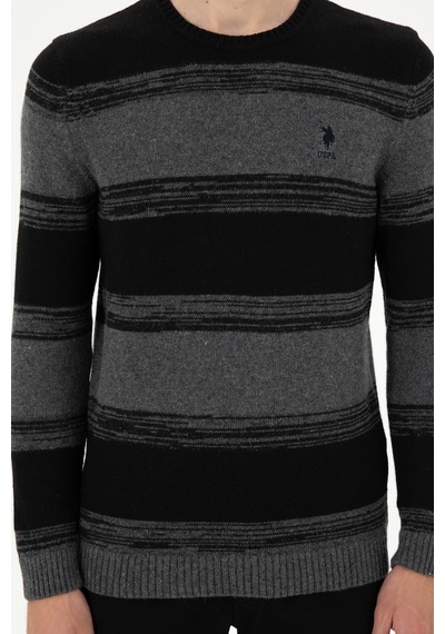 U.S. Polo Assn. Erkek Slim Fit Bisiklet Yaka Antrasit Melanj Kazak 50293115-VR081 U.S. Polo Assn. Erkek Slim Fit Bisiklet Yaka Antrasit Melanj Kazak 50293115-VR081