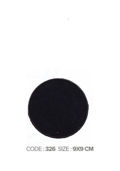 Ütü İle Yapışan Arma Patch Yama Modeli Siyah Çap:9cm 1 Adet - 691440715 Diğer