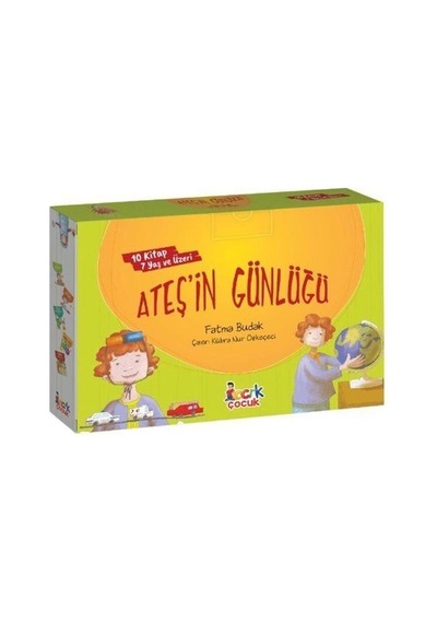 Ateş'in Günlüğü Seti - 10 Kitap Takım - Kutulu - Fatma Budak - Bıcırık Yayınları