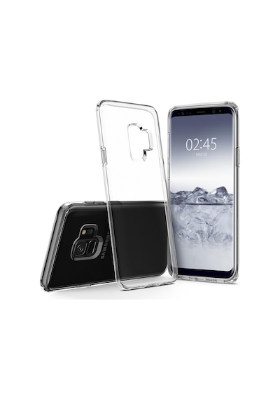 Spigen Galaxy Uyumlu S9 Kılıf Liquid Crystal 4 Tarafı Koruma Crystal Clear