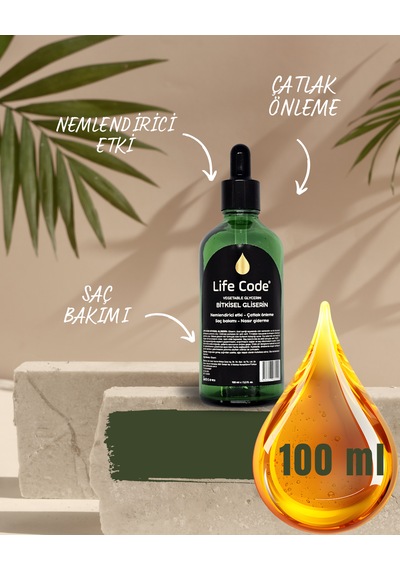Yoğun Nem %100 Bitkisel Gliserin Mega Boy, 100 Ml Gliserin. Damlalıklı Şişe Vegetable